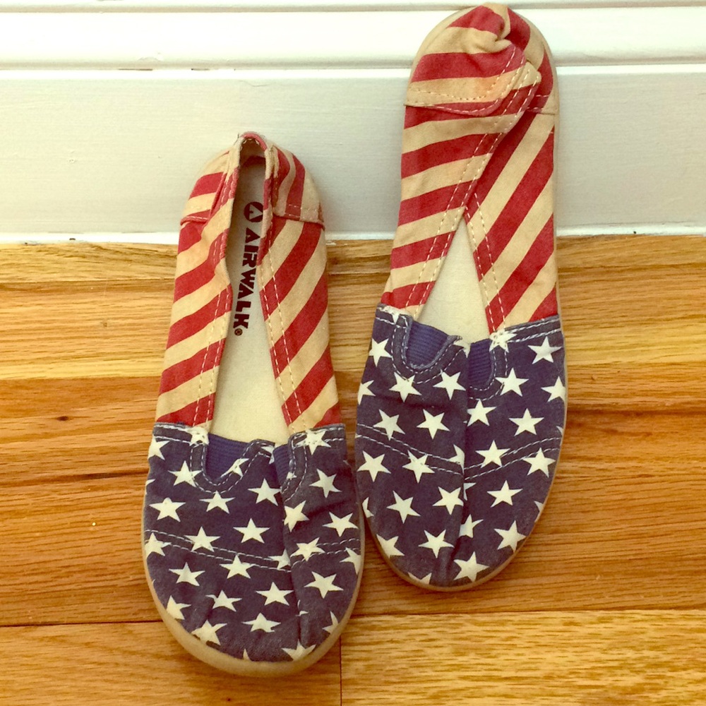 Fourth of July American flag espadrilles